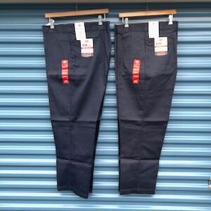 Dickies 874 . Size: 48 x 32 . Flex . Sits @ the Waist {2} Pair Bundle . Navy